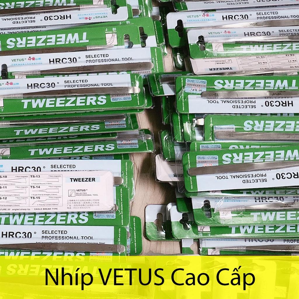 NHÍP VETUS TS11 TEM CHÍNH HÃNG CAO CẤP NHẶT LÔNG YẾN, NỐI MI, GẮP LINH KIỆN - ĐẦU NHỌN ĐỀU, CẠNH BO