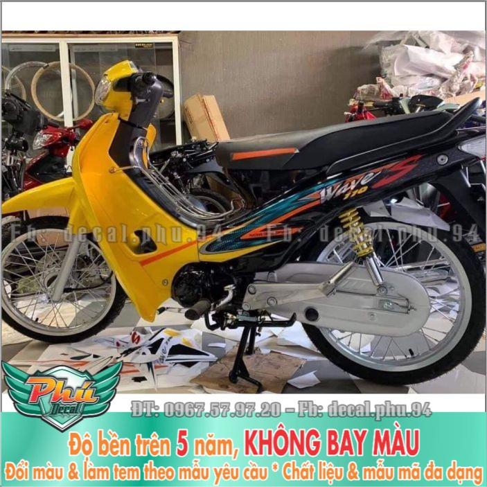 Tem rời Wave nhỏ vàng xanh Crom  -1