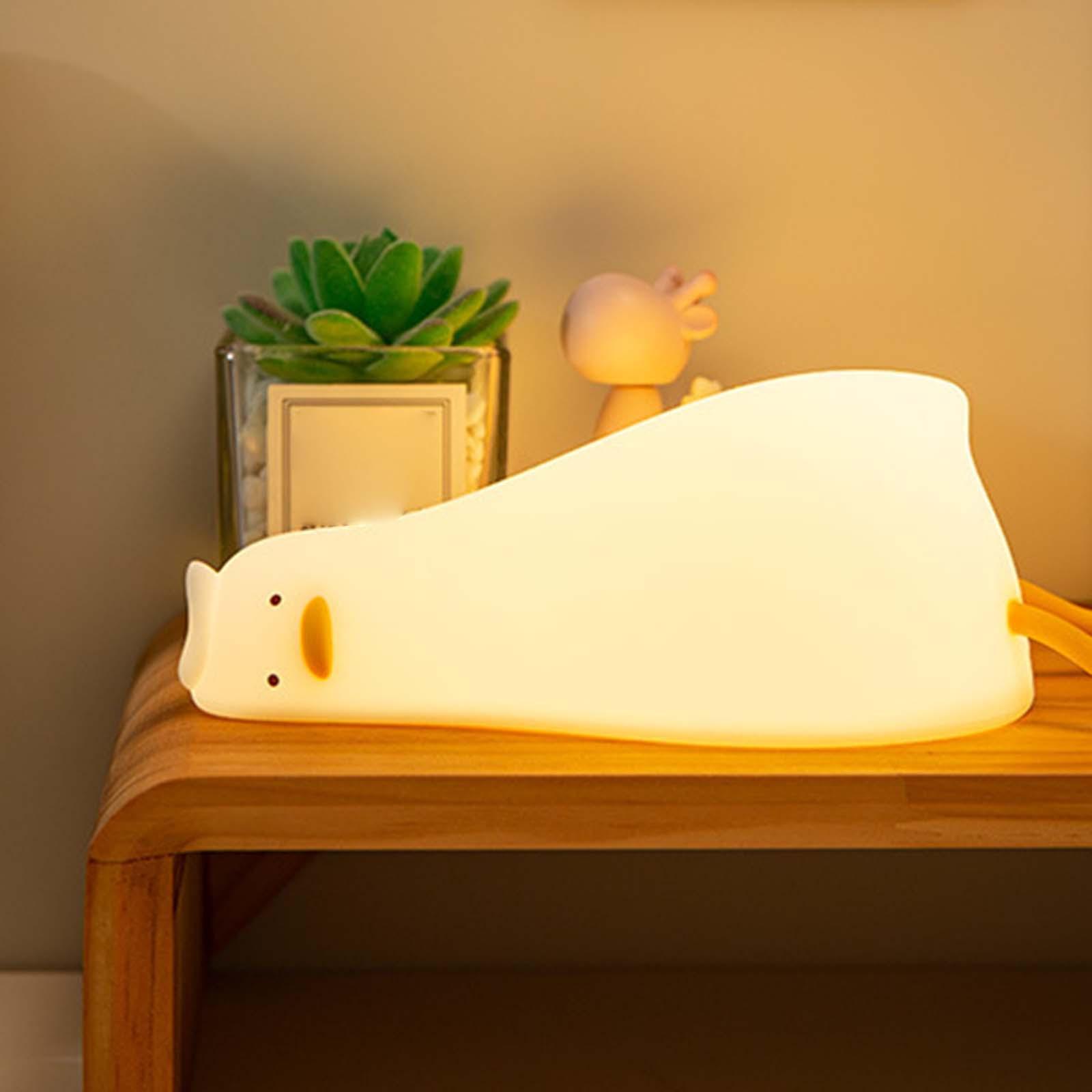 Cute Silicone Night Light Touch Control USB Rechargeable for Children Baby