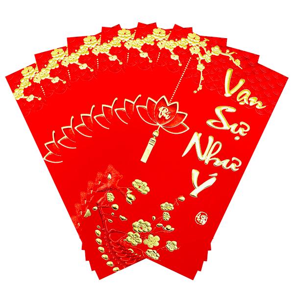 Bộ 6 Bao Lì Xì - WanLongDa YT2105-11 - Vạn Sự Như Ý