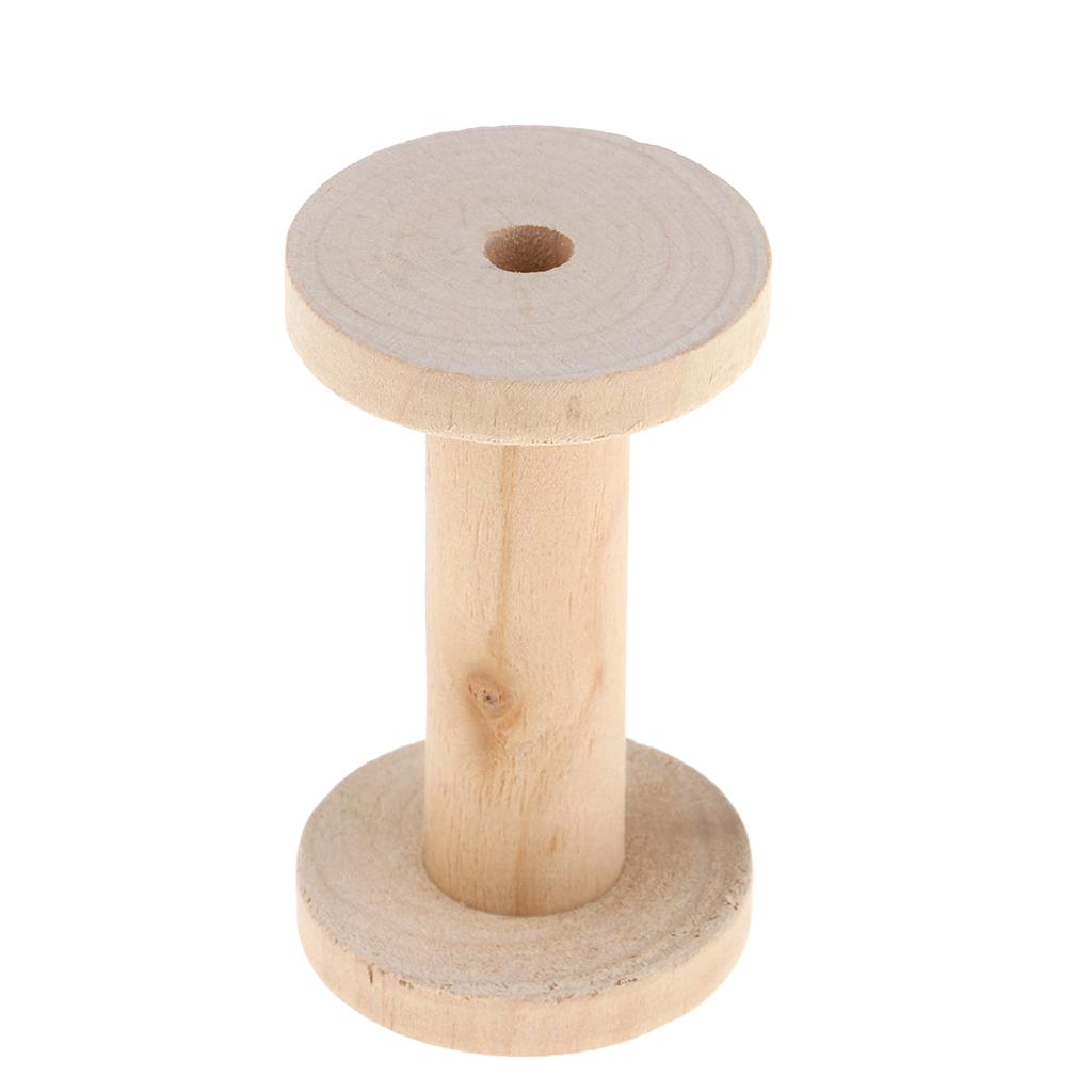 1X Gỗ Ống Cuộn Dây Cuốn Dây Lớp Viền May Dụng Cụ Bộ Kim Chỉ Phụ Kiện