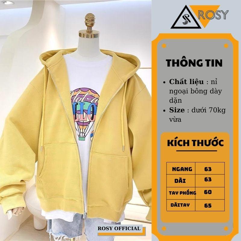 Áo hoodie tay phồng form rộng chất nỉ ngoại cao cấp oversize, Áo Hoodie Nữ Dáng Rộng Có Mũ Tay Dài thời trang, Áo khoác hoodie nỉ trơn unisex chất dày dặn cao cấp có khóa kéo dáng thụng