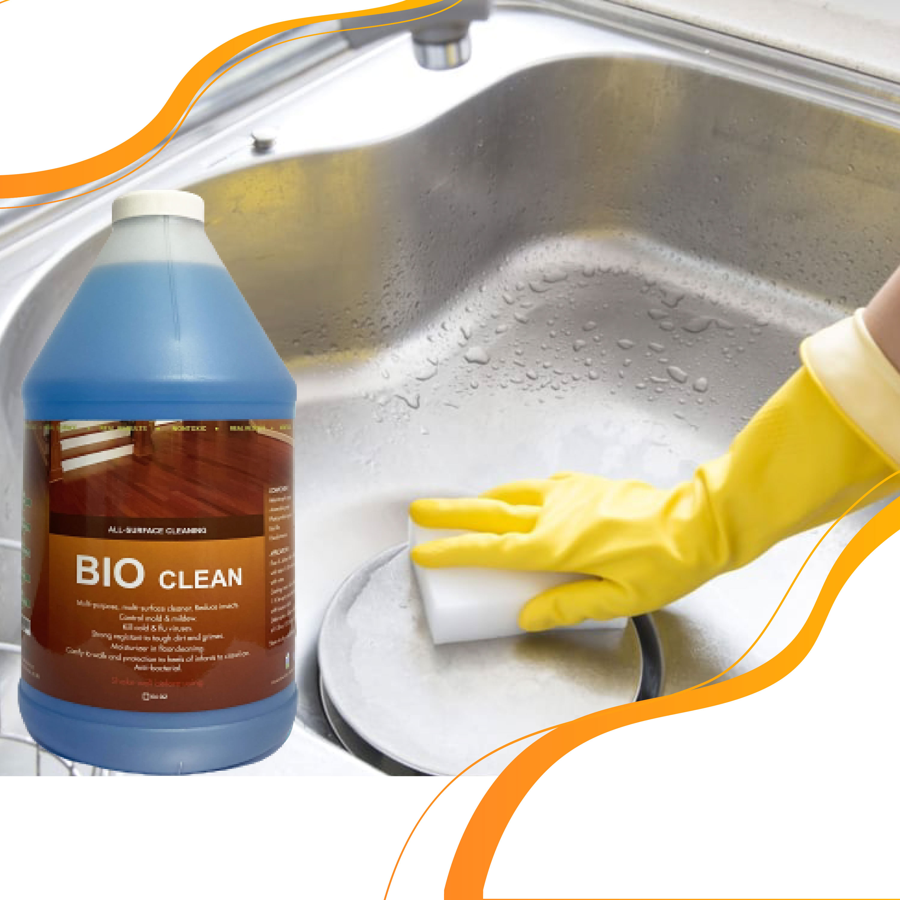 Nước Lau Sàn, Khử Mùi Sinh Học Hữu Cơ BIO CLEAN (Chai 2 lít)