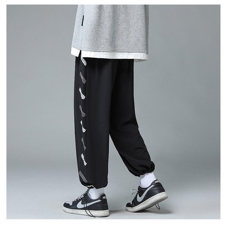 Quần jogger unisex ́ ̉ ̣̂ Quần ống rộng có dây rút ở gấu chất Umi thể thao, chất lì không xù