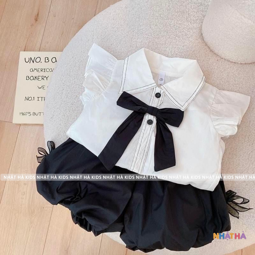 Set bộ đi học cho bé gái NHẬT HÀ B5 size đại 10-32kg siêu thoáng mát ngày hè
