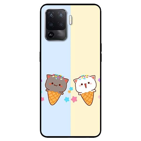 Ốp lưng dành cho Oppo A54 - A74 - A94 - A15 / A15s mẫu Couple Kem
