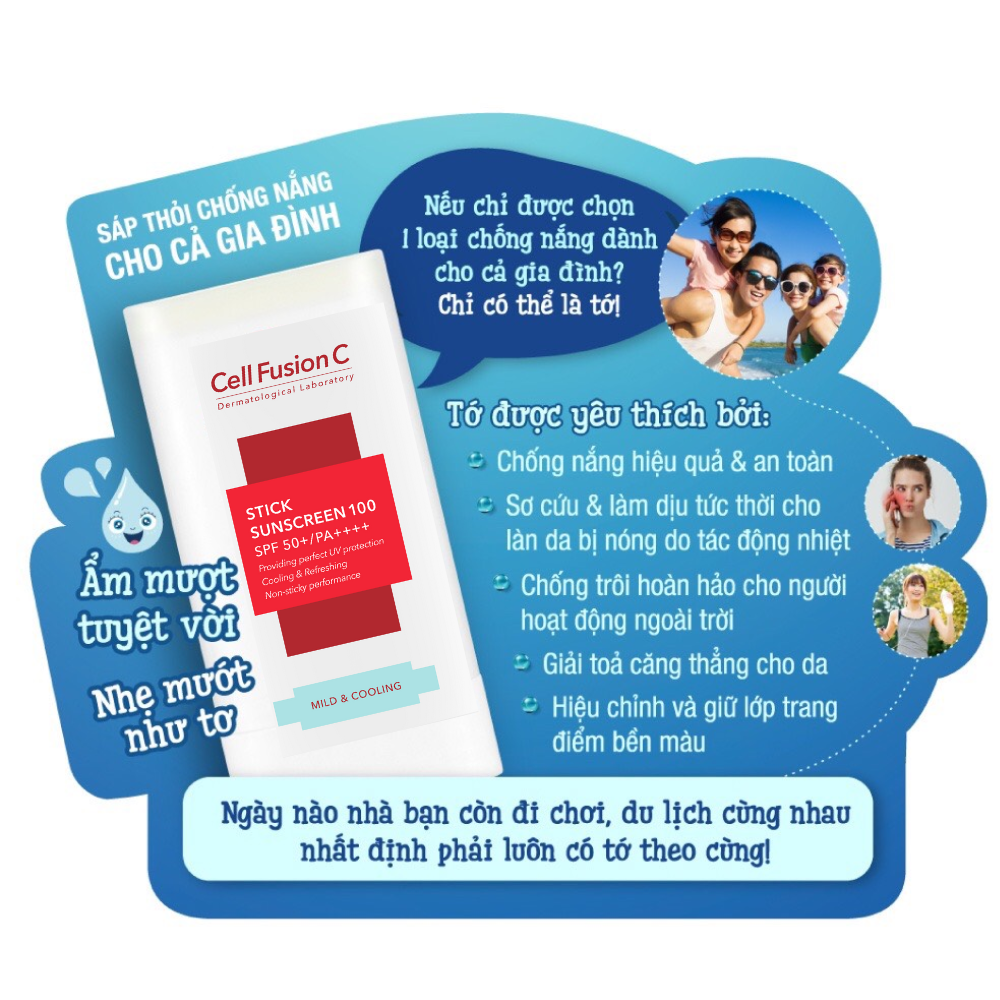 Sáp Chống Nắng Dạng Thỏi Cho Mọi Loại Da Cell Fusion C Stick Sunscreen 100 SPF 50+/PA++++