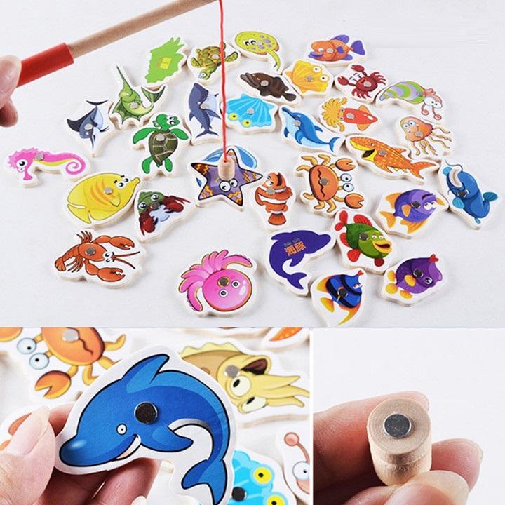 Bộ Câu Cá Bằng Gỗ 32 Sinh Vật Biển - Vận Chuyển Miễn Phí Toàn Quốc