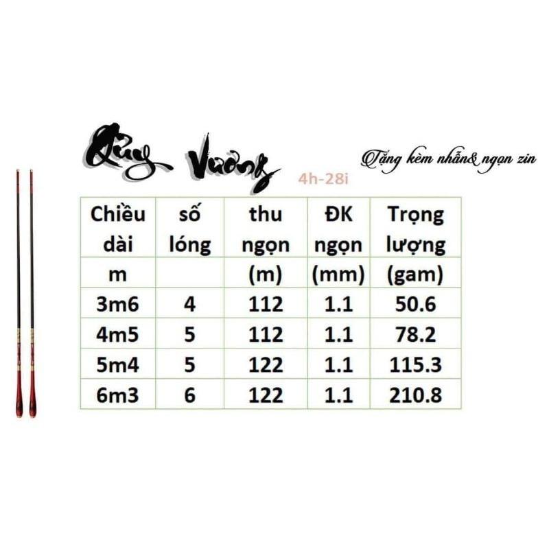 Cần Câu Tay Quỷ Vương 4H Cao Cấp,Có Tặng Kèm Ngọn Phụ,Cần Chuyên Câu Cảm Giác Gảy Rô,Diếc,trê...