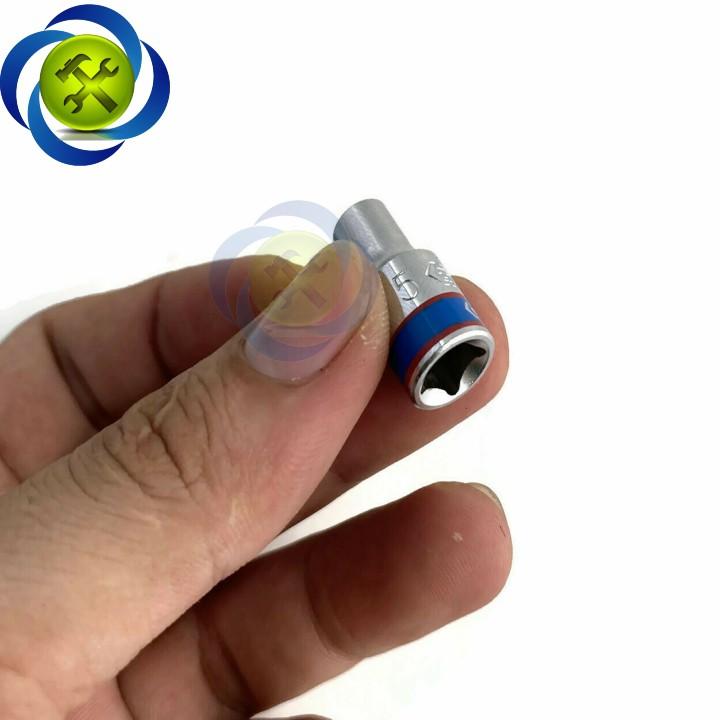 Tuýp 5mm 1/4 Kingtony 233505M loại ngắn 6 cạnh màu trắng