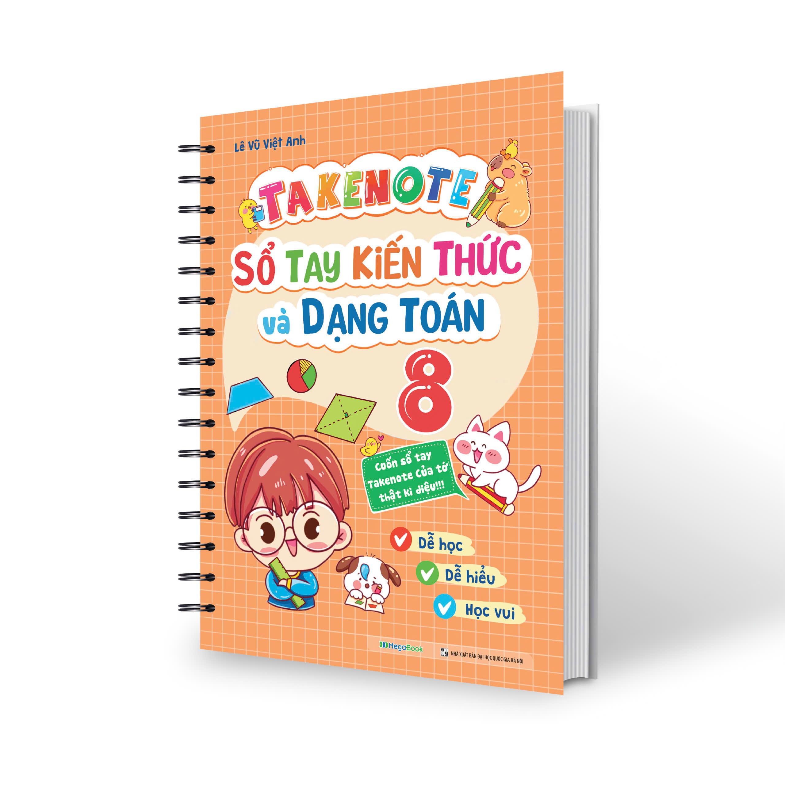 Sách - Takenote Sổ Tay Kiến Thức Và Dạng Toán 8