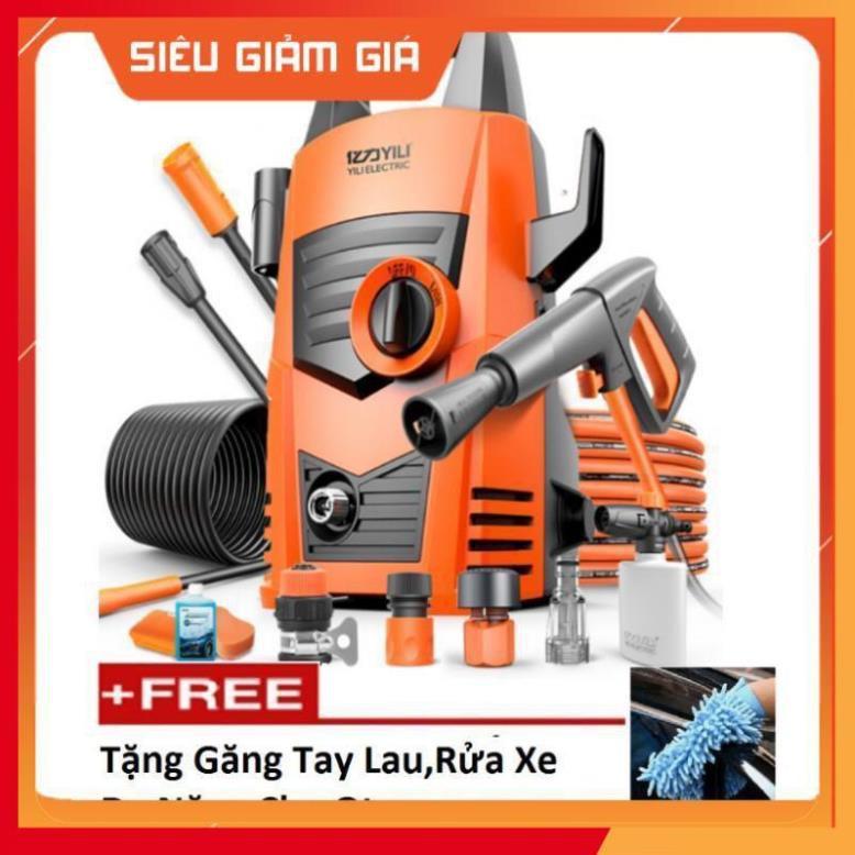 Bơm áp lực cao phun rửa oto xe hơi, xe máy 628 TL  tặng gang tay lau xe M 241