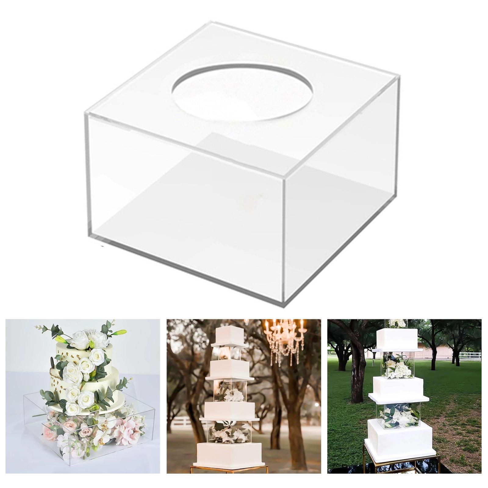 Transparent Round Cake Edge Smoother Tray Cake Display Board for Weddings