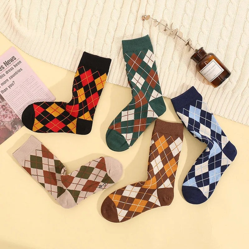 SET 05 VỚ QUẢ TRÁM CAO CỔ NAM, NỮ - Chất liệu 90% cotton tất mềm nhẹ và đàn hồi