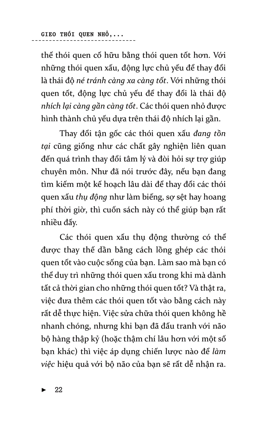 Sách Gieo Thói Quen Nhỏ, Gặt Thành Công Lớn