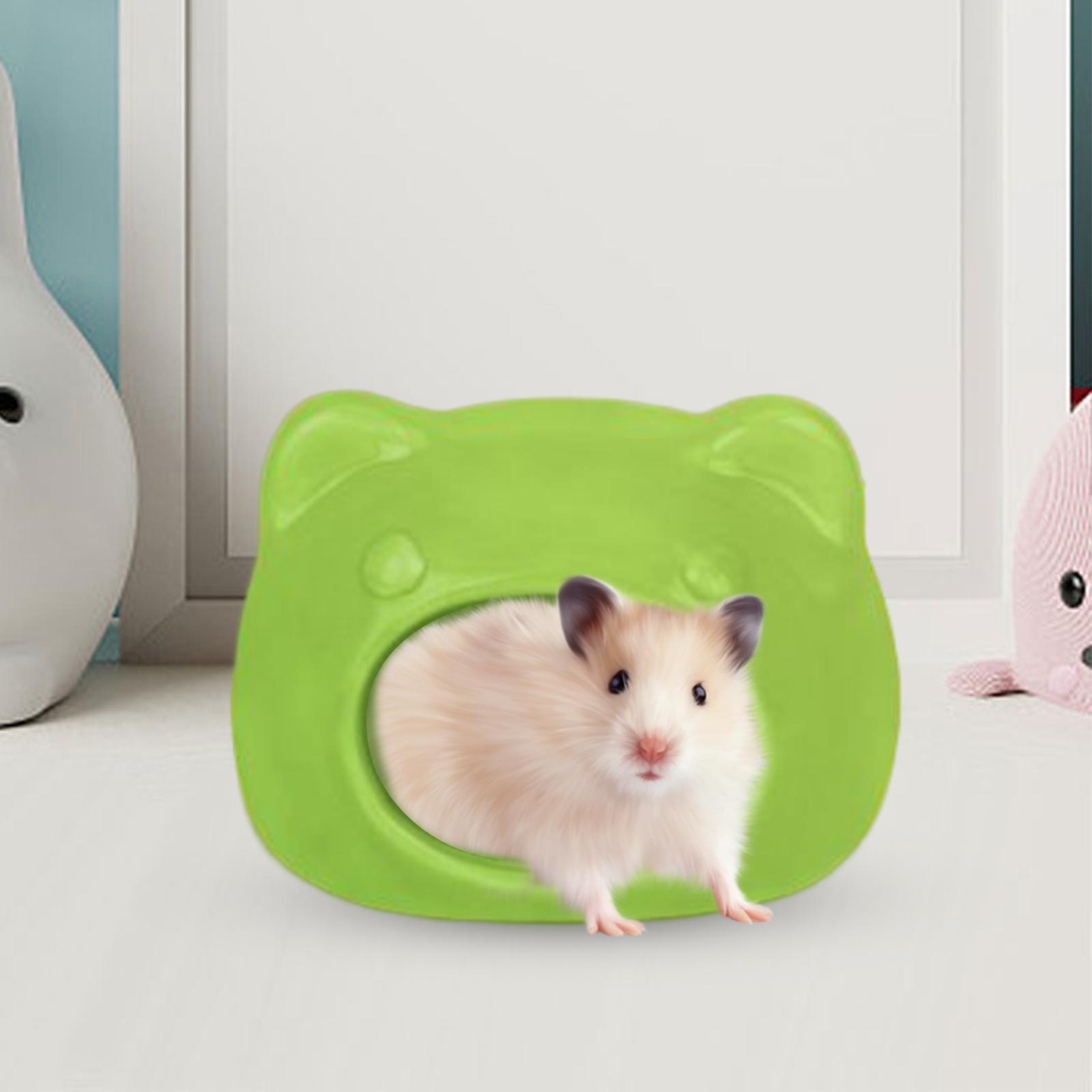 Small Pet Ceramic Hamster House Hedgehog Bunny Sleeping Bed Summer