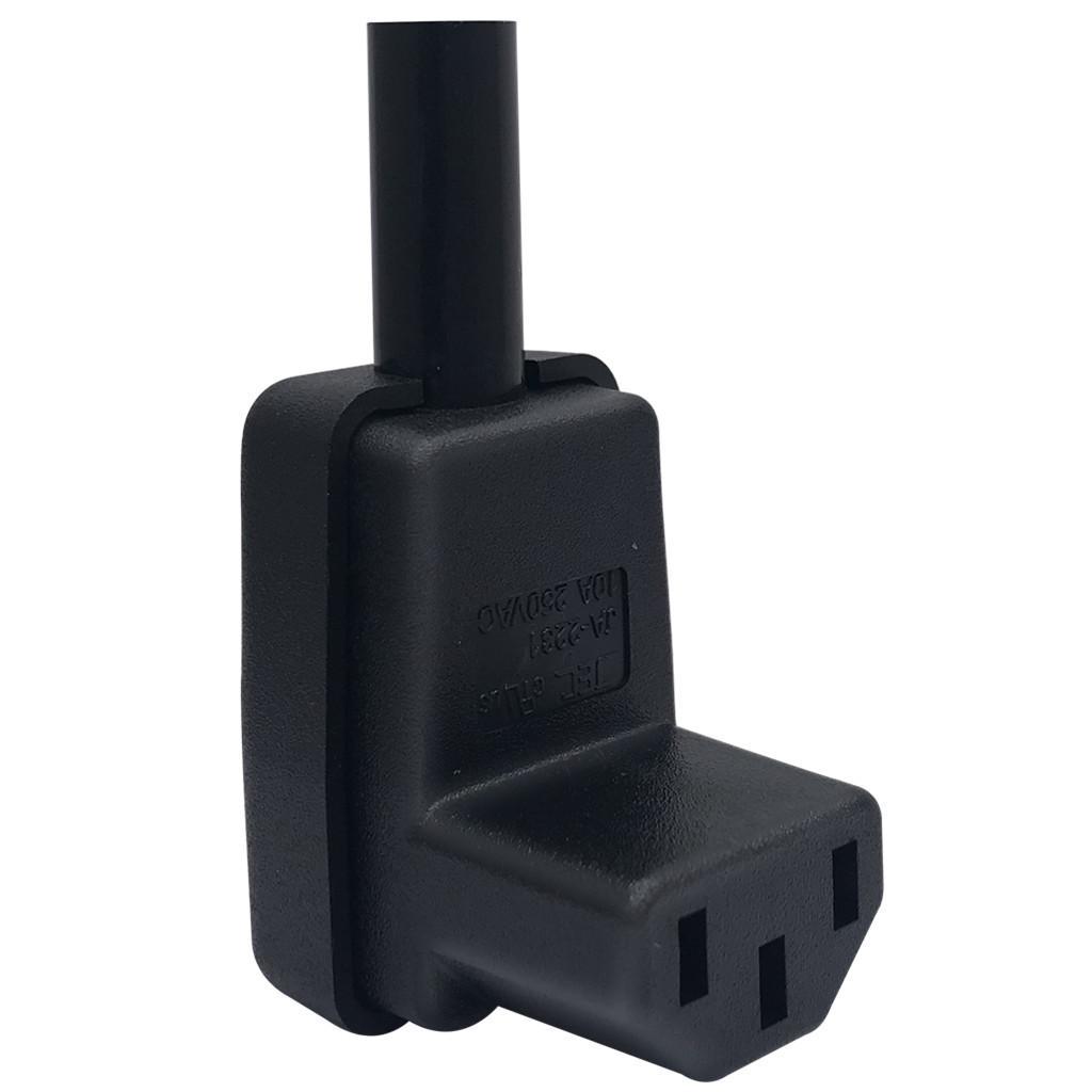 2Pcs C13 90 Degree IEC 320 C13 Female Plug Power Cable Adapter Connector