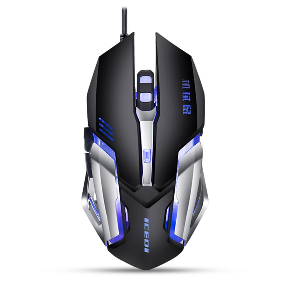 Chuột chơi game 3200 DPI có dây 4 mức DPI có thể điều chỉnh / 6 nút có thể lập trình / Đèn thở 4 màu /