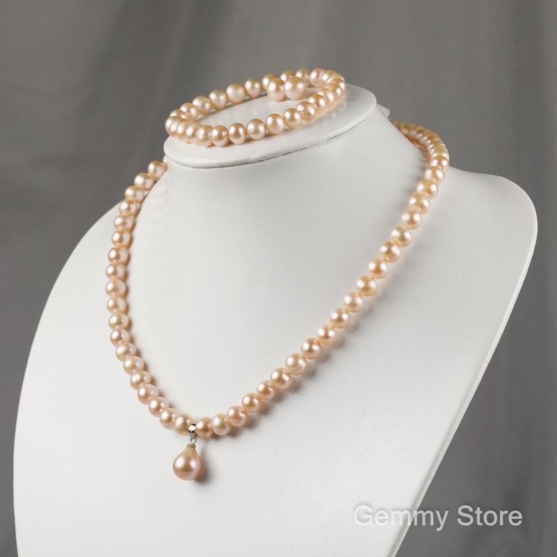 Bộ trang sức 3 món quà tặng 8ly màu cam