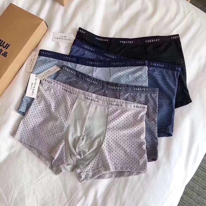 Hộp 5 Quần Lót Nam Đùi Thông Hơi Siêu Đẹp – Thoáng Khí, Êm Ái, Phong Cách Nhật Bản
