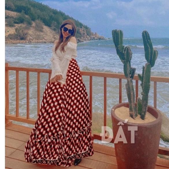 Sét Đầm váy maxi chân váy thổ cẩm đũi tuyết lụa cánh tiên Ivy.fashion đi biển dự tiệc dạo phố bigsize gợi cảm sexy