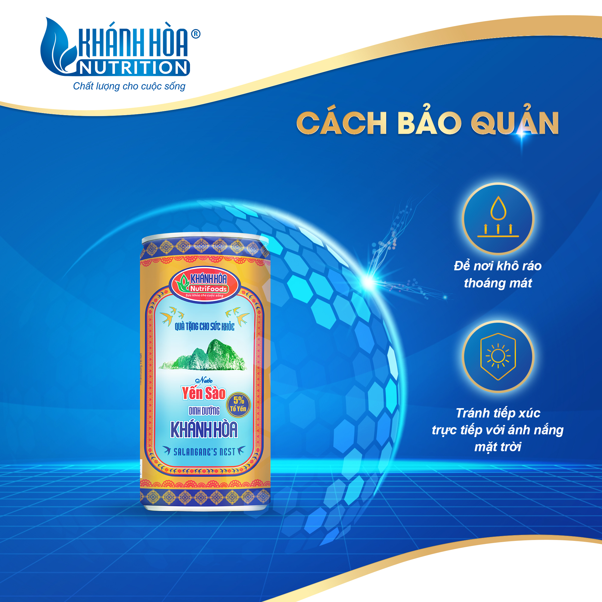 Hộp Quà Ngang Nước Yến Sào Cao Cấp 5% Tổ Yến - Khánh Hòa NutriFoods - 6 Lon x 190 ML