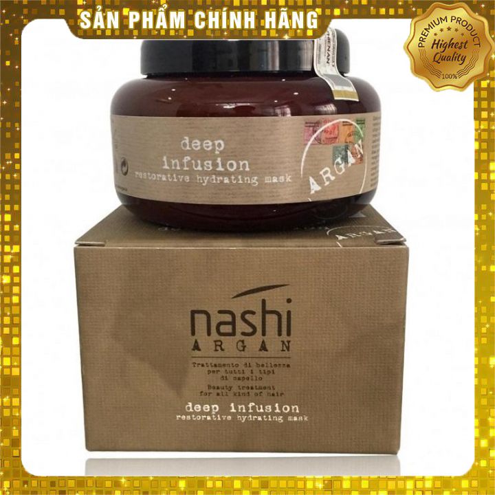 Dầu ủ tóc Nashi Argan Deep Infusion – Restorative Hydrating mask 500ml
