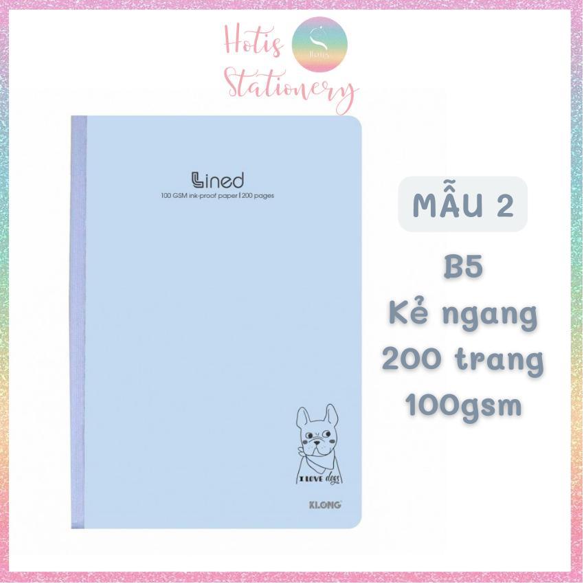 Vở may dán gáy kẻ ngang Lined KLong - 200 trang - MS842