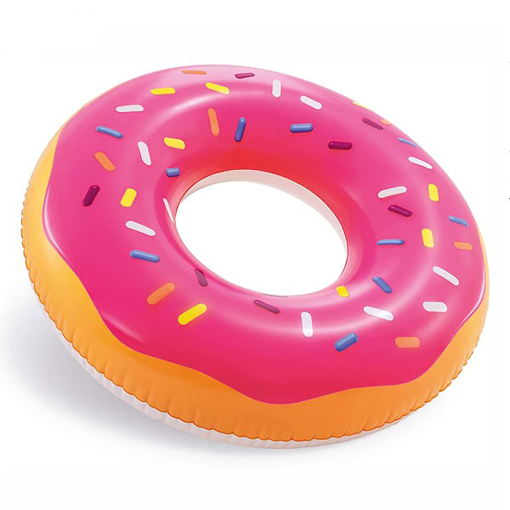 Phao bơi tròn Intex 56256, chất liệu nhựa PV, hình dáng khổng lồ 99cm, thiết kế hình bánh donut nổi bật, tải trọng 100kg, in màu 3D như thật