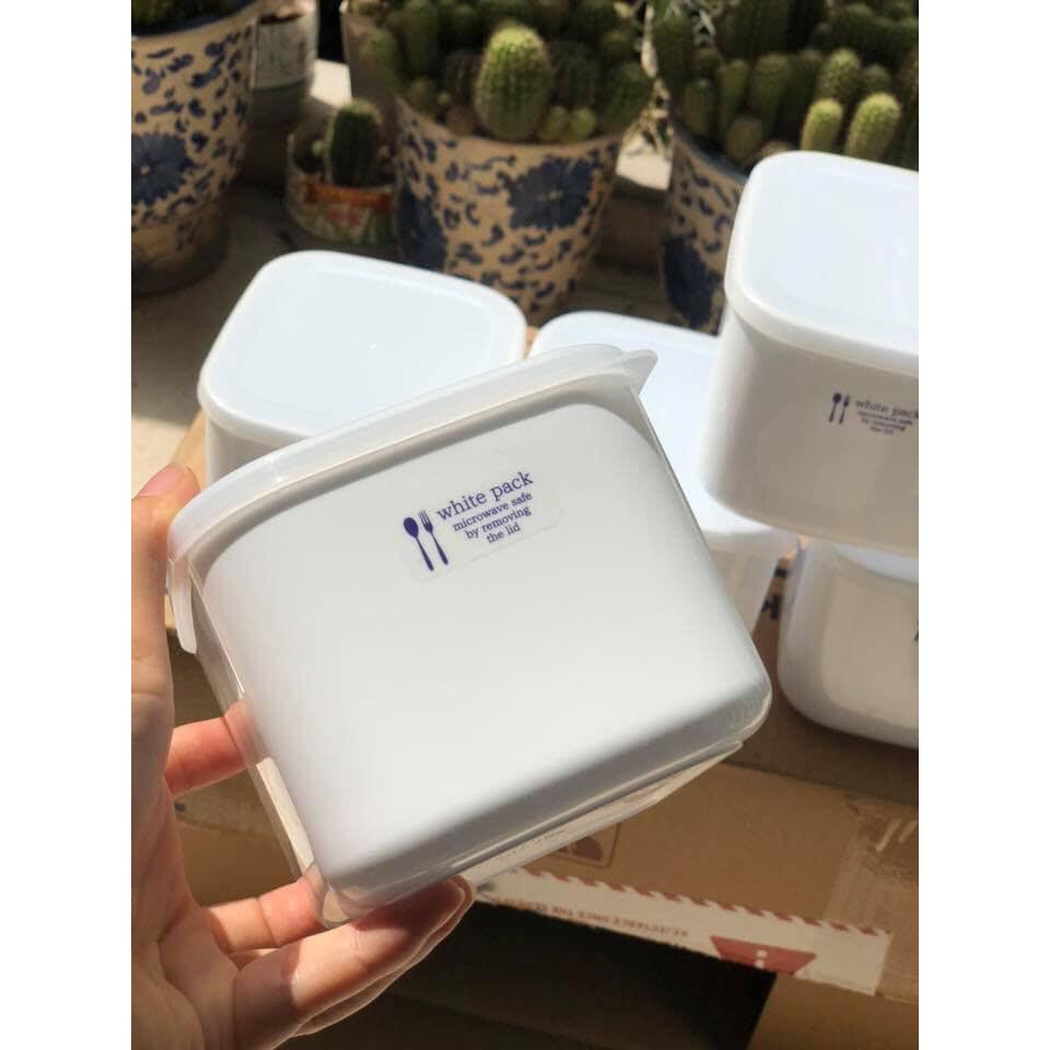 Hộp nhựa đựng thực phẩm White Pack 1L nội địa Nhật Bản
