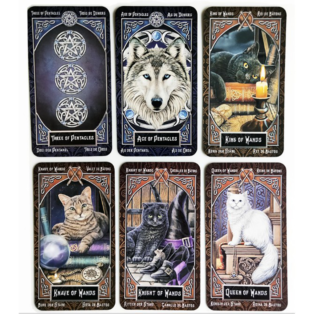 [Size Gốc] Bộ Bài Familiars Tarot 78 Lá 7x12 Cm Tặng Đá Thanh Tẩy