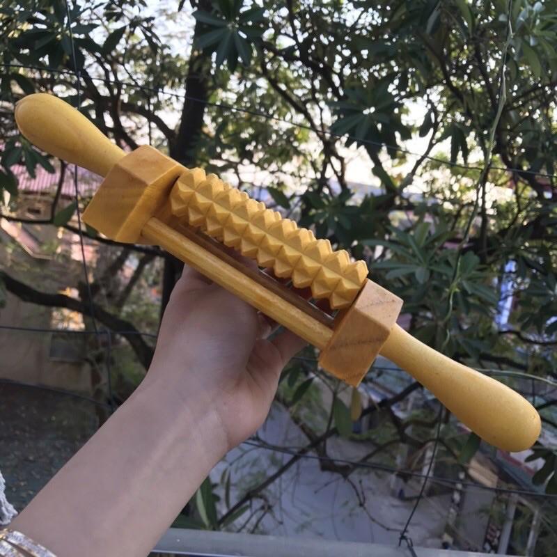 Dụng cụ lăn Masage toàn thân Đa Năng bằng gỗ tự nhiên Giúp lưu thông máu, tăng cường sức khoẻ (MH896.