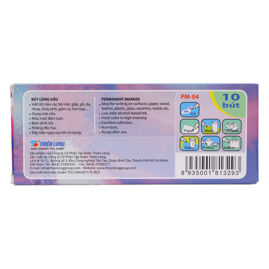 Hộp 10 Bút Lông Dầu Thiên Long - PM04 CeeDee