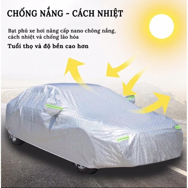 Bạt Phủ Xe Ô Tô Mitsubishi Mirage, Xpander, Attrage, Pajero, Trition, Outlander, Chất Liệu Bạt Tráng Nhôm 3 lớp