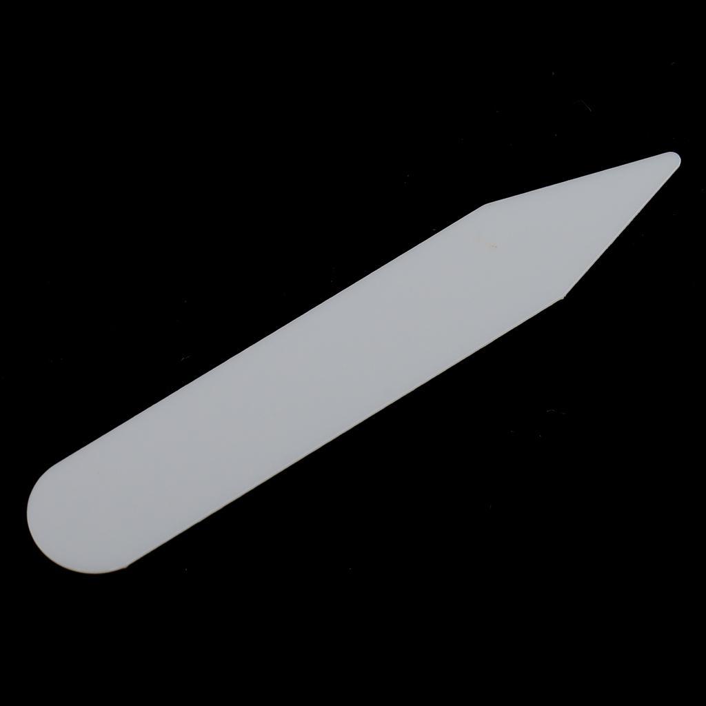 200 Pieces Plastic Beige Collar Stays Support Shirts Inserts for Men Women - Beige, 6x1cm