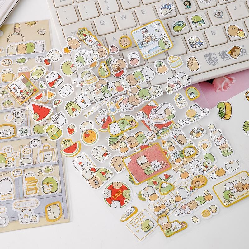 Stickers 10K - Tờ Nhãn Dán Mini Những Sinh Vật Đáng Yêu Trang Trí Polcols/ Toploader Hàn Quốc