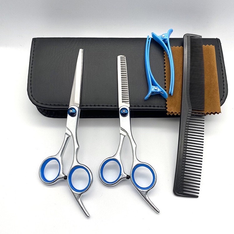 Bộ Kéo Cắt Tóc Gia Đình Thép Không Gỉ Lưỡi Sắc Bén Cao Cấp HAND MADE Chuyên Nghiệp TẶNG Nhiều Quà Tặng Kéo Tỉa Tóc Tặng Lược Cắt Tóc Cực Sang Trọng Nam Nữ Tiện Lợi
