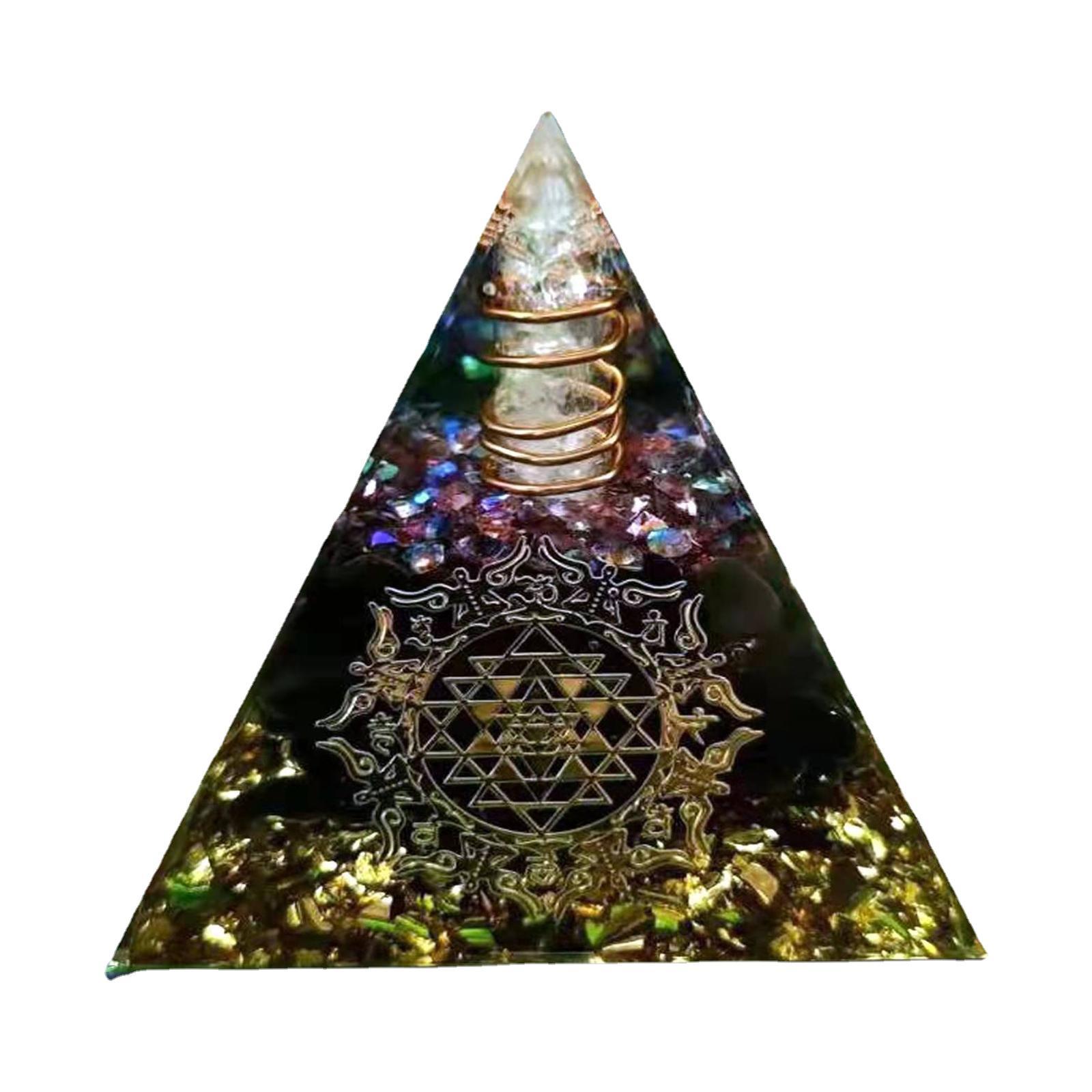 6x6 chakras Orgone Pyramid Energy Reiki crystal Heal Amethyst Pyramid
