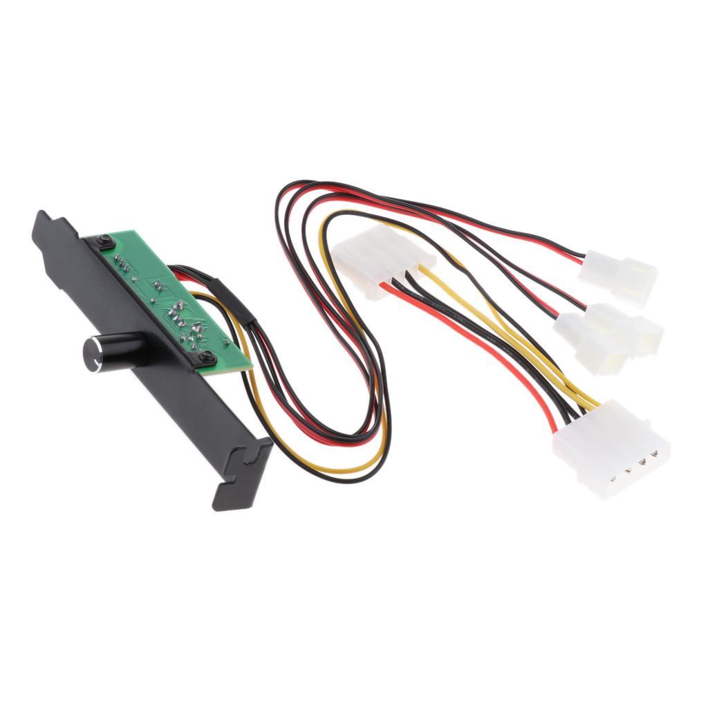 3 Channel PCI Fan Speed Controller for Desktop Computer Case Mini 3Pin 12V
