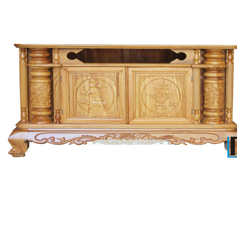 Kệ Tivi Cổ Điển Gỗ Gõ Đỏ Đẹp 1m4