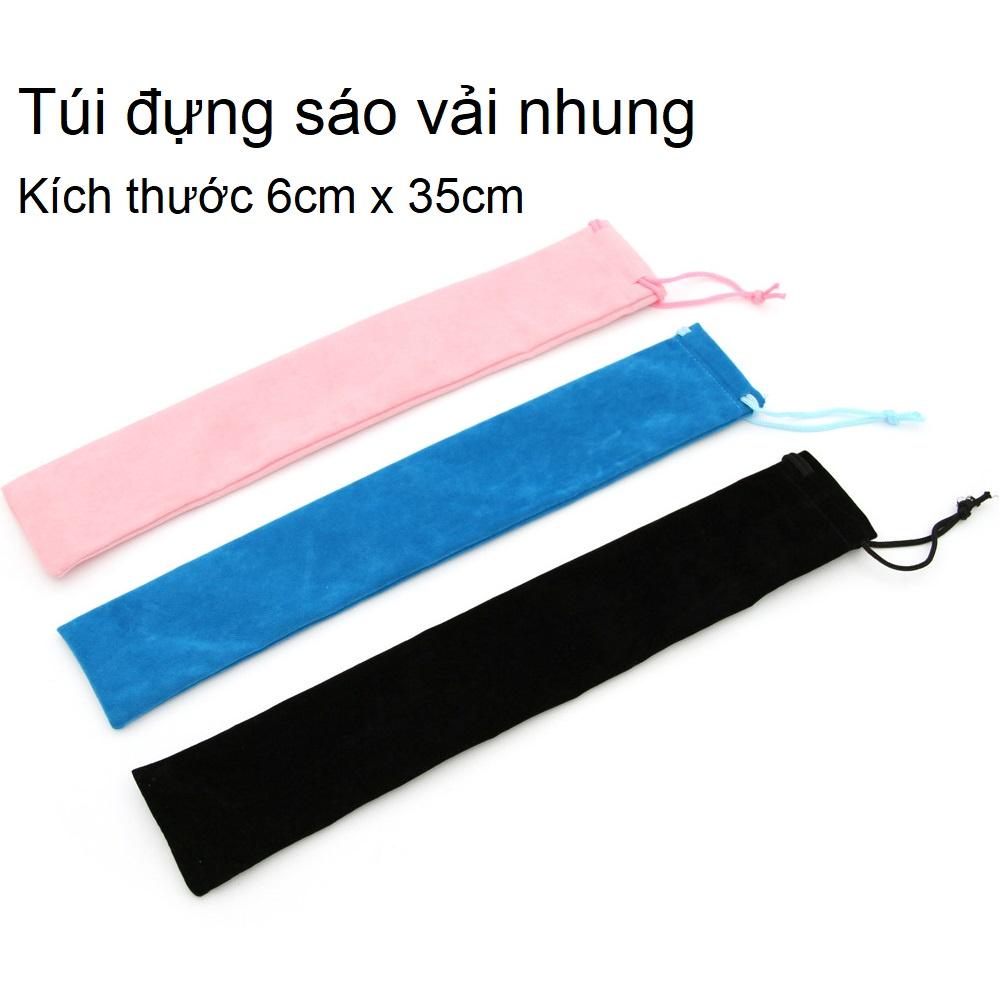 Túi đựng sáo Recorder vải nhung