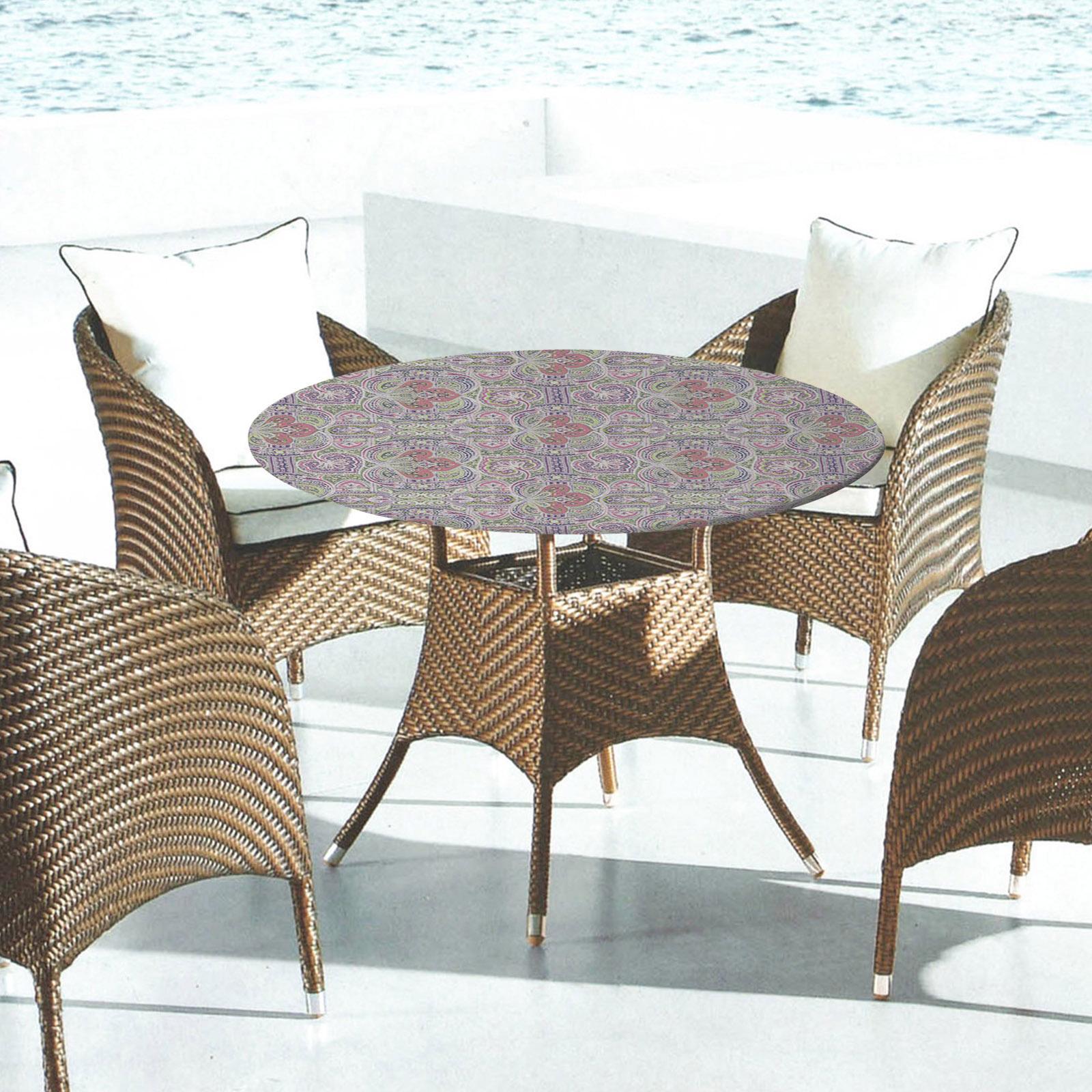 Table Cover Fitted Water-proof with Elastic Edged Easy to Clean for Party