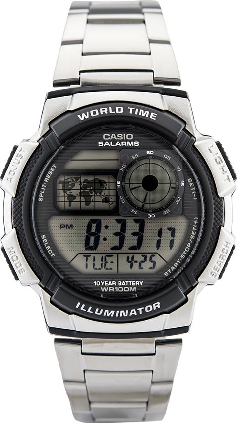 Đồng Hồ Nam Dây Nhựa Casio AE-1000WD-1AVDF (43.7mm) - Bạc