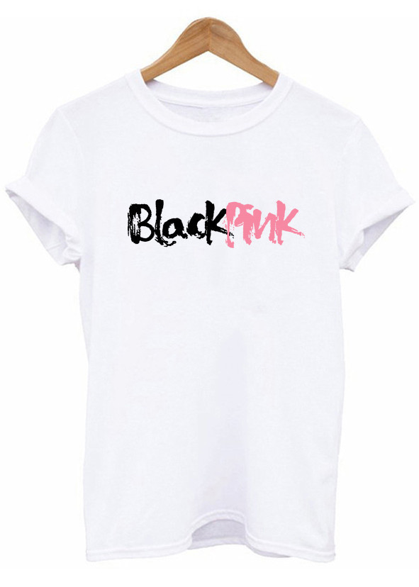Áo thun ngắn tay in chữ BlackPink siêu đẹp