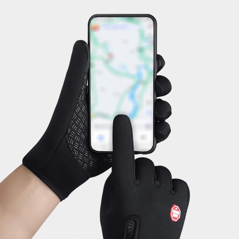 Xiaomi Mijia Găng Tay Chống Gió Ấm Màn Hình Cảm Ứng Lớp Lót Chống Thấm Chống Trượt Chống Mài Mòn Găng Tay Thể Thao Lái Xe Mùa Đông Color: Lake Blue Size: XL