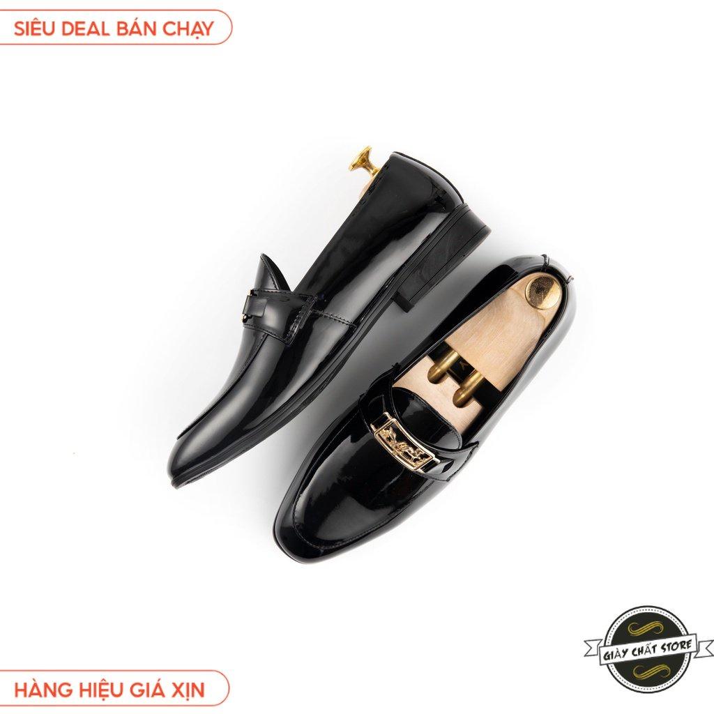 Giày Lười Nam Công Sở XOĂN SHOP Da Pu Pu Size 38 Đến 42 Màu Đen - V2