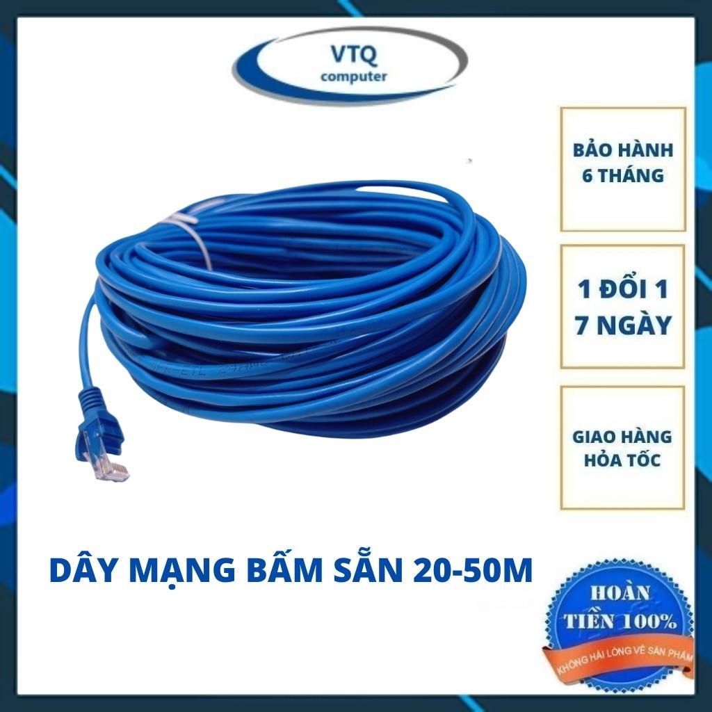 Dây mạng bấm Sẵn 2 đầu 30m 35m 40m 45m 50m - Dây Cáp mạng lan đúc sẵn