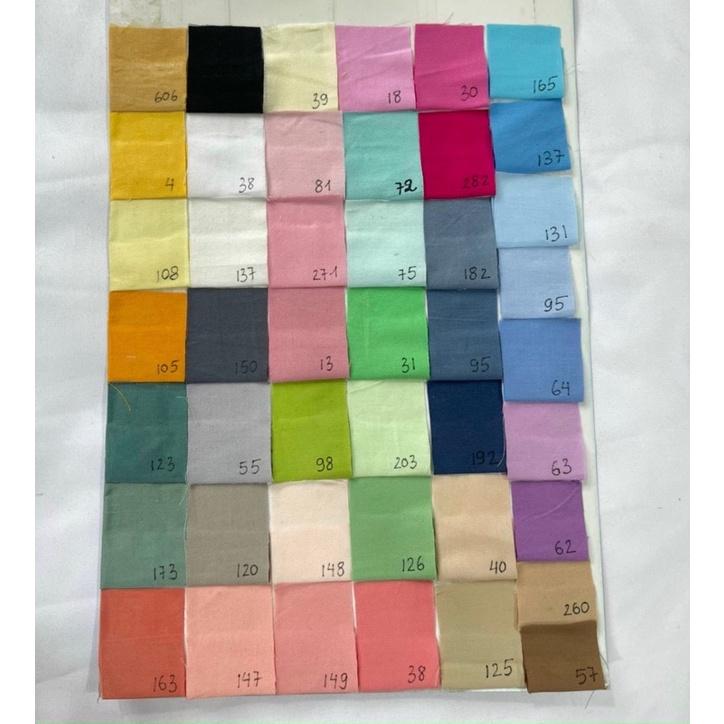 Vải thô lụa trơn may ga gối,váy áo 100% cotton dày dặn và mịn mát (chọn màu ghi chú hoặc nhắn tin
