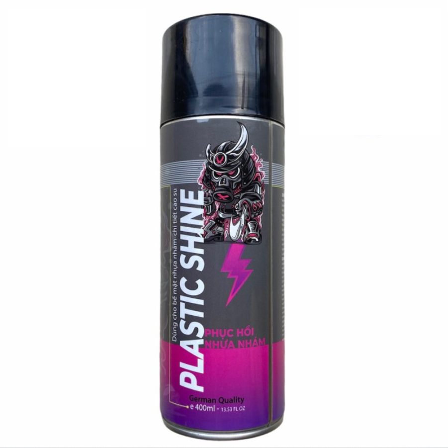 Chai xịt phục hồi nhựa nhám, nhựa đen, dưỡng đen dàn nhám Sprayking Plastic Shine 400ml, dàn áo phai màu