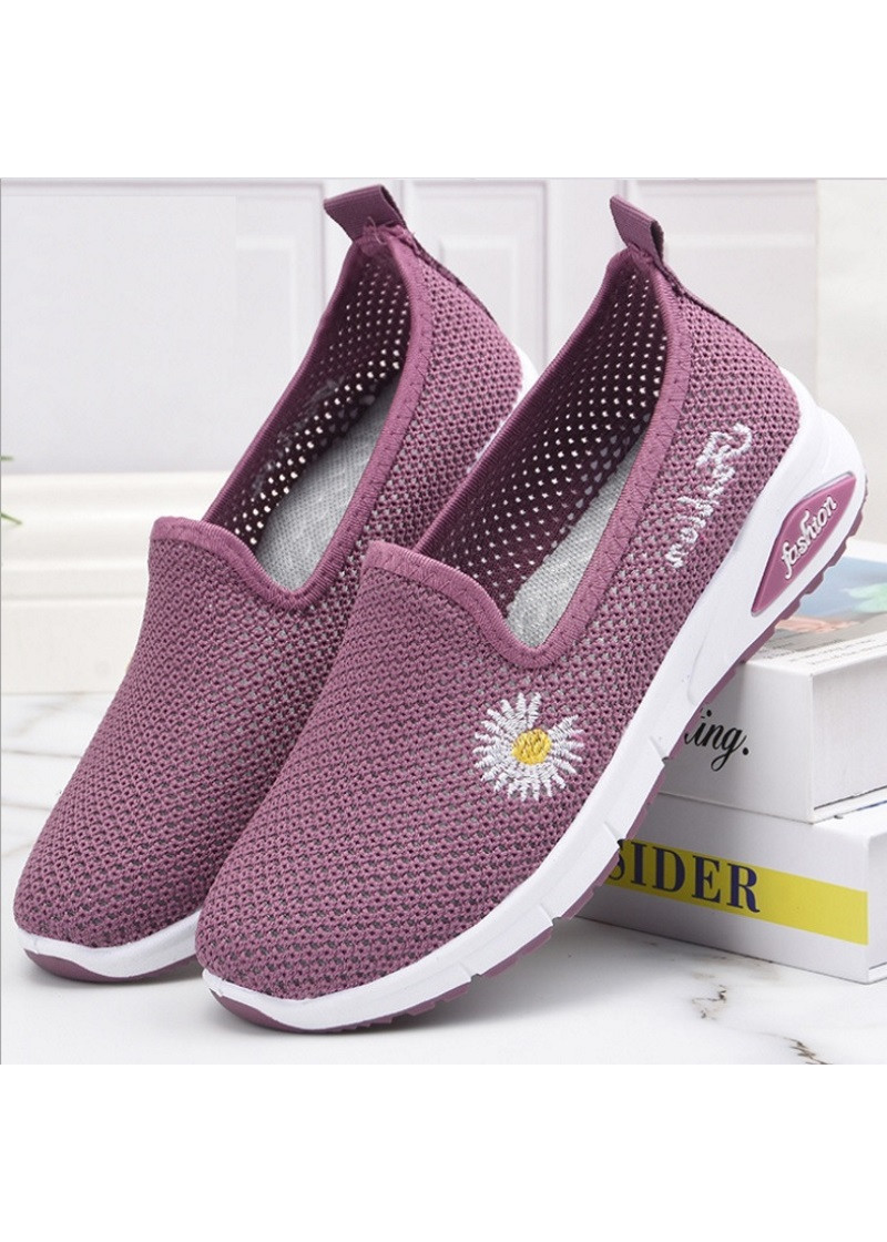 GIÀY LƯỜI NỮ,GIAỲ MỌI NỮ ĐẾ BỆT HOA CÚC THOÁNG KHÍ - GN379